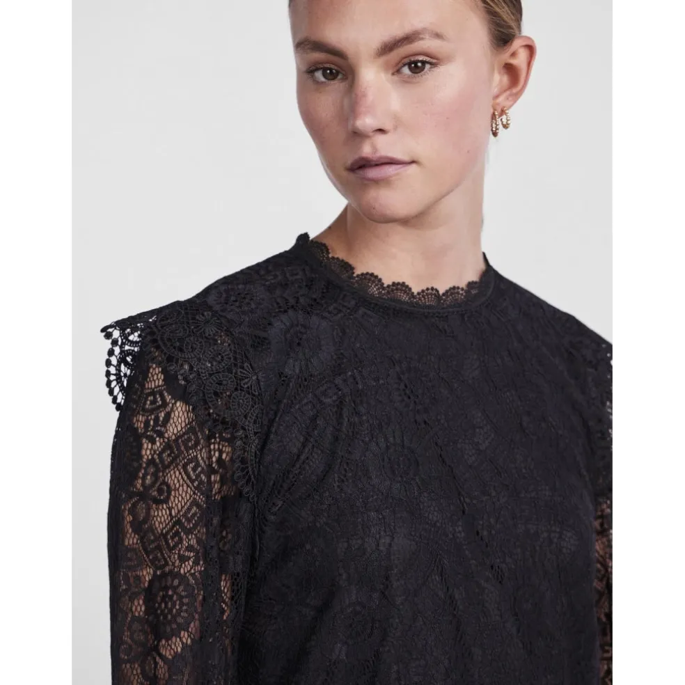 PIECES dame bluse PCOLLINE - Black