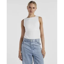 PIECES dame bodystocking top PCNEJA - Bright White