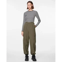 PIECES dame bukser PCANNA - Deep Lichen Green