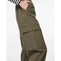 PIECES dame bukser PCANNA - Deep Lichen Green