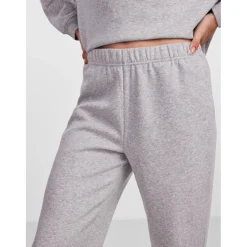 PIECES dame bukser PCCHILLI - Light Grey Melange