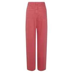 PIECES dame bukser PCFRIA - High Risk Red Washed