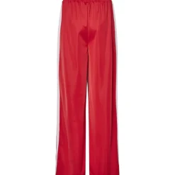 PIECES dame bukser PCGRACE - High Risk Red Pink-a-boo stripe