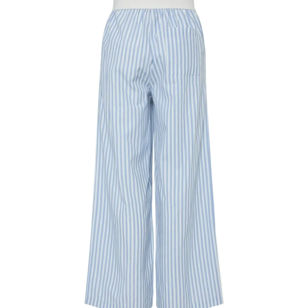 Pieces dame bukser PCHARPER - Cornflower Blue Stripes