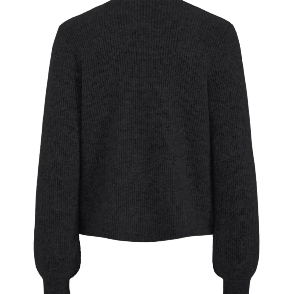 PIECES dame cardigan PCANNA - Black Silver Glitter Bow