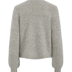 PIECES dame cardigan PCANNA - Dove Silver Glitter Bow