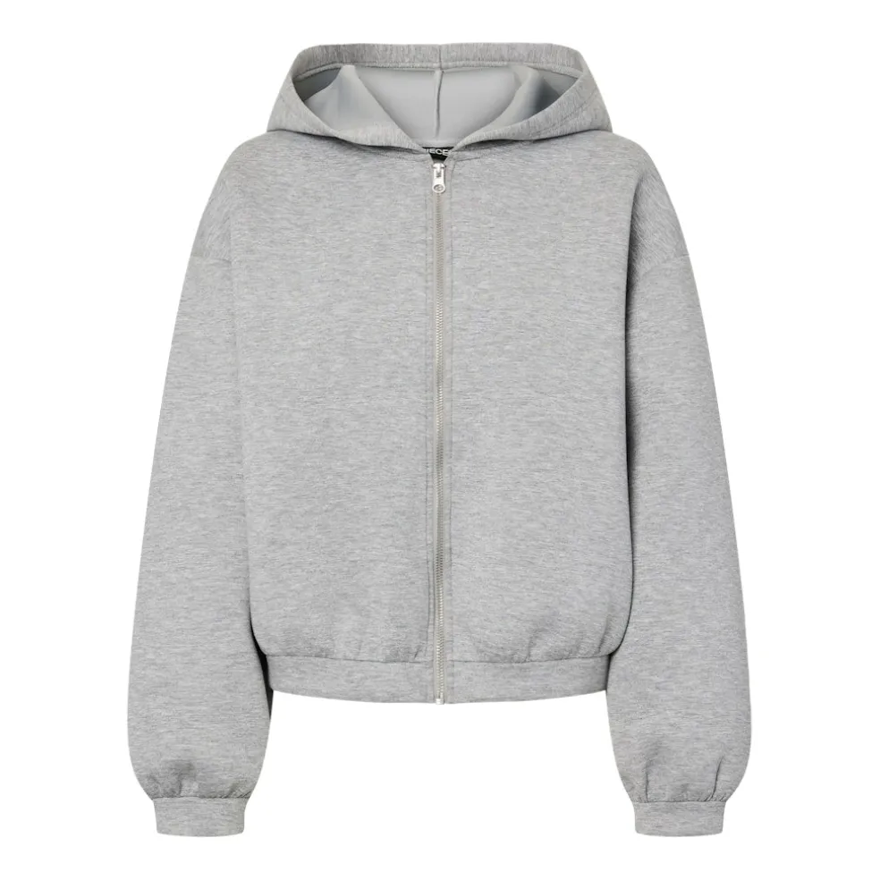 Pieces dame cardigan PCBUCUBA - Light Grey Melange