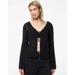 PIECES dame cardigan PCNUKA - Black