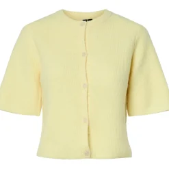 PIECES dame cardigan PCSILLY - Pale Banana MELANGE