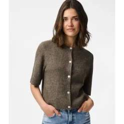 PIECES dame cardigan PCSILLY - Morel Melange