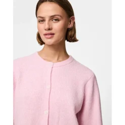 PIECES dame cardigan PCSILLY - Roseate Spoonbill MELANGE