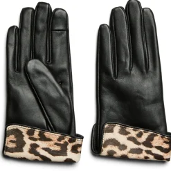 PIECES Dame Handsker PCJeora - Black Leo