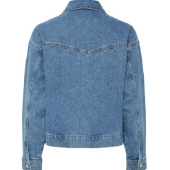 PIECES dame jakke PCELMA - Medium blue denim
