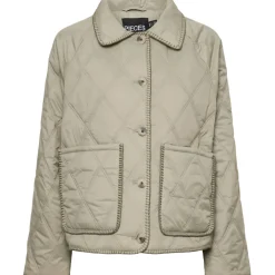 PIECES dame jakke PCNAIMA - Crockery Crockery stitch