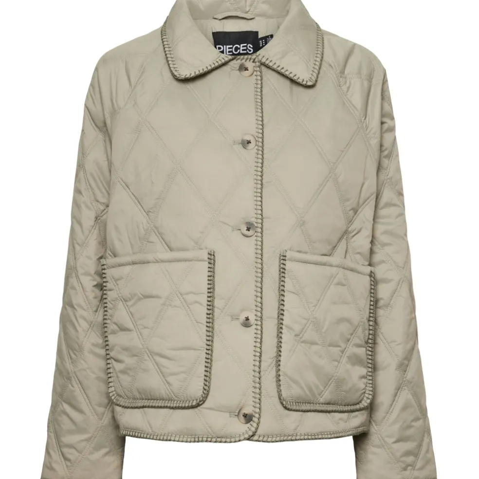 PIECES dame jakke PCNAIMA - Crockery Crockery stitch