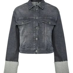 PIECES dame jakke PCPIL - Grey Denim