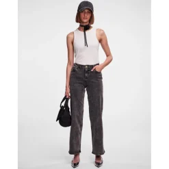 PIECES dame jeans PCJESSIE - Grey Denim