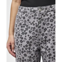 PIECES dame jeans PCPORTIA - Ultimate Grey Aop