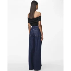 PIECES dame jeans PCSELMA - Dark Blue Denim