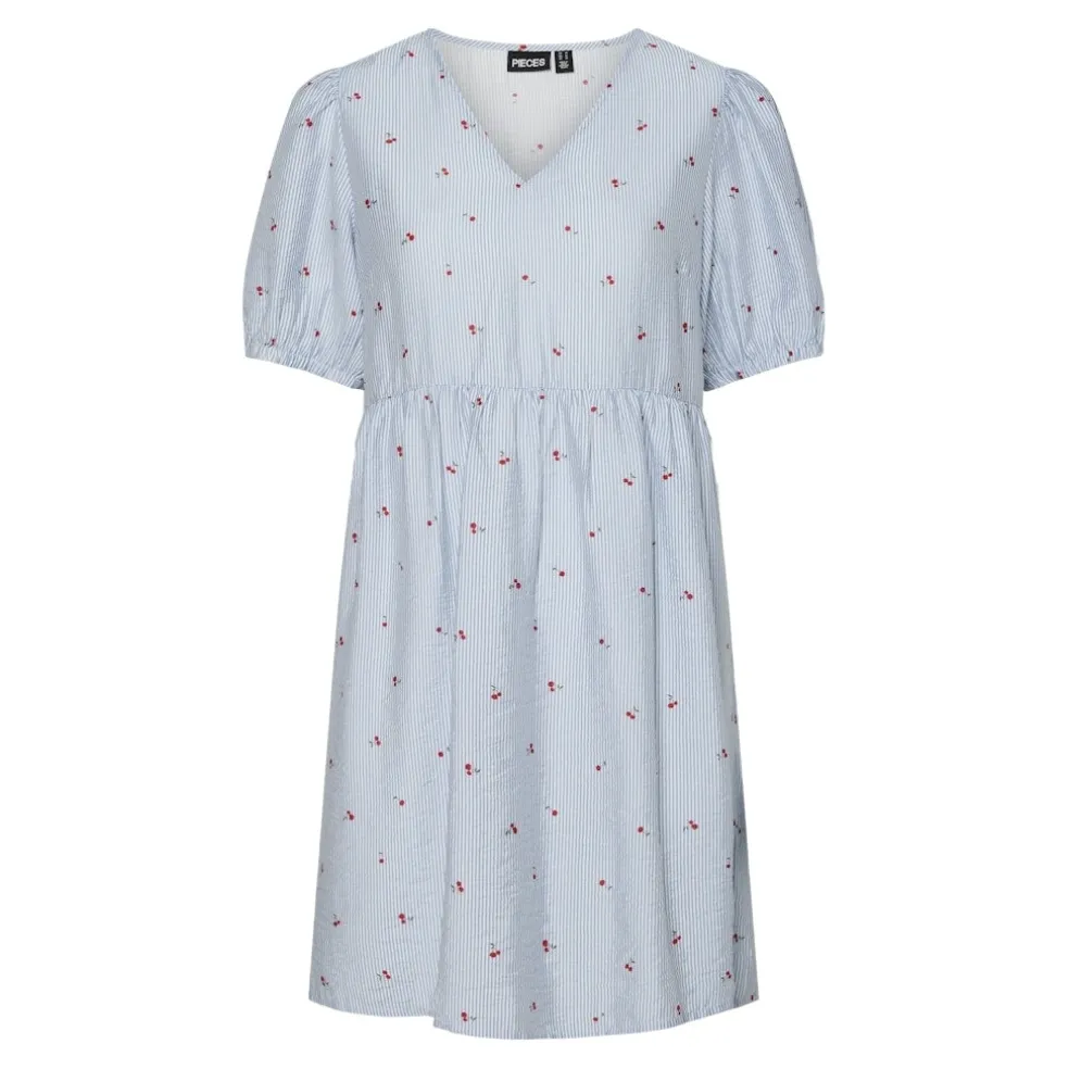 Pieces dame kjole PCFIONNA - Lichen Blue