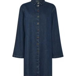 PIECES dame kjole PCFLORA - Medium blue denim