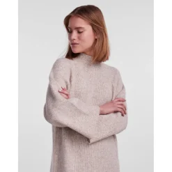 PIECES dame kjole PCJADE - White Pepper MELANGE