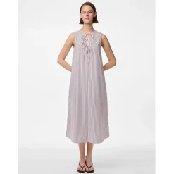 PIECES DAME KJOLE PCJENNA - Pink Tulle Delicioso and Bright White