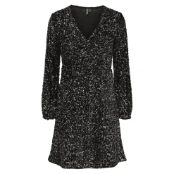 Pieces dame kjole PCKAM - Black Black sequins