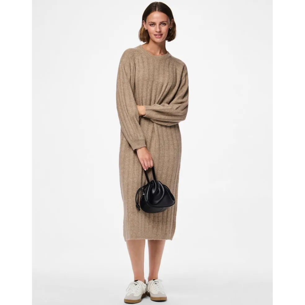 PIECES dame kjole PCMAGGY - Taupe Gray