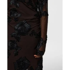 PIECES Dame Kjole PCOffia - Delicioso Black Satin Band