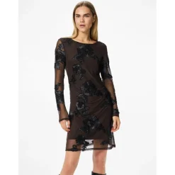 PIECES Dame Kjole PCOffia - Delicioso Black Satin Band