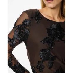 PIECES Dame Kjole PCOffia - Delicioso Black Satin Band