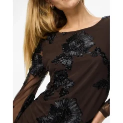 PIECES Dame Kjole PCOffia - Delicioso Black Satin Band