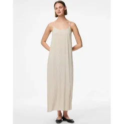 PIECES dame kjole PCPIA - Birch Melange