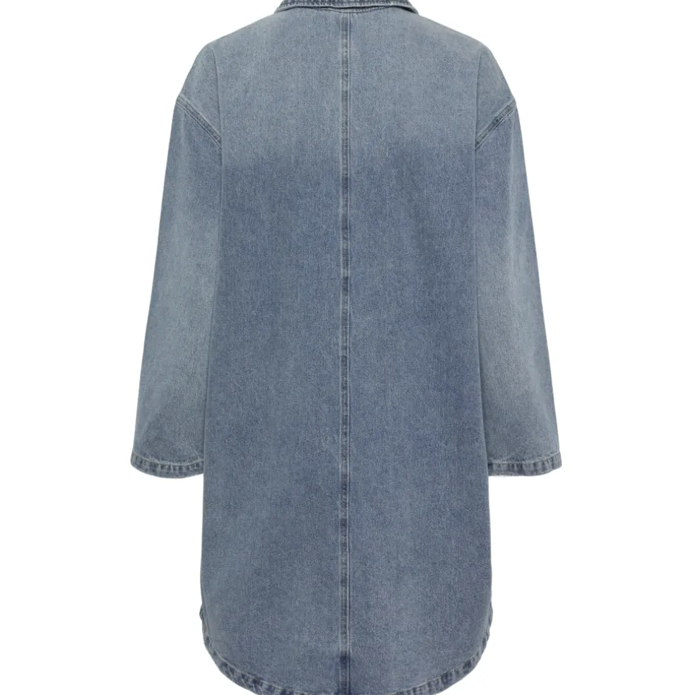 PIECES dame kjole PCRENE - Medium blue denim