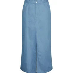 PIECES dame nederdel PCASTA - Light Blue Denim