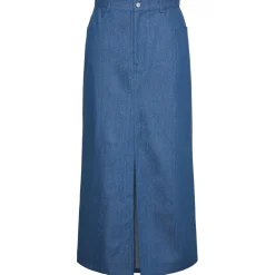 PIECES dame nederdel PCASTA - Medium blue denim