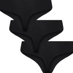 PIECES dame 3-pack thong PCNAMEE - Black