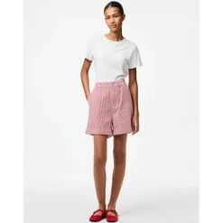 PIECES dame shorts PCALLO - Salsa Cloud dancer stripes