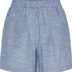 PIECES dame shorts PCAPIA - Coronet Blue Stripes Bright white