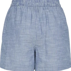 PIECES dame shorts PCAPIA - Coronet Blue Stripes Bright white