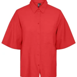 Pieces dame skjorte PCMILANO - Poppy Red