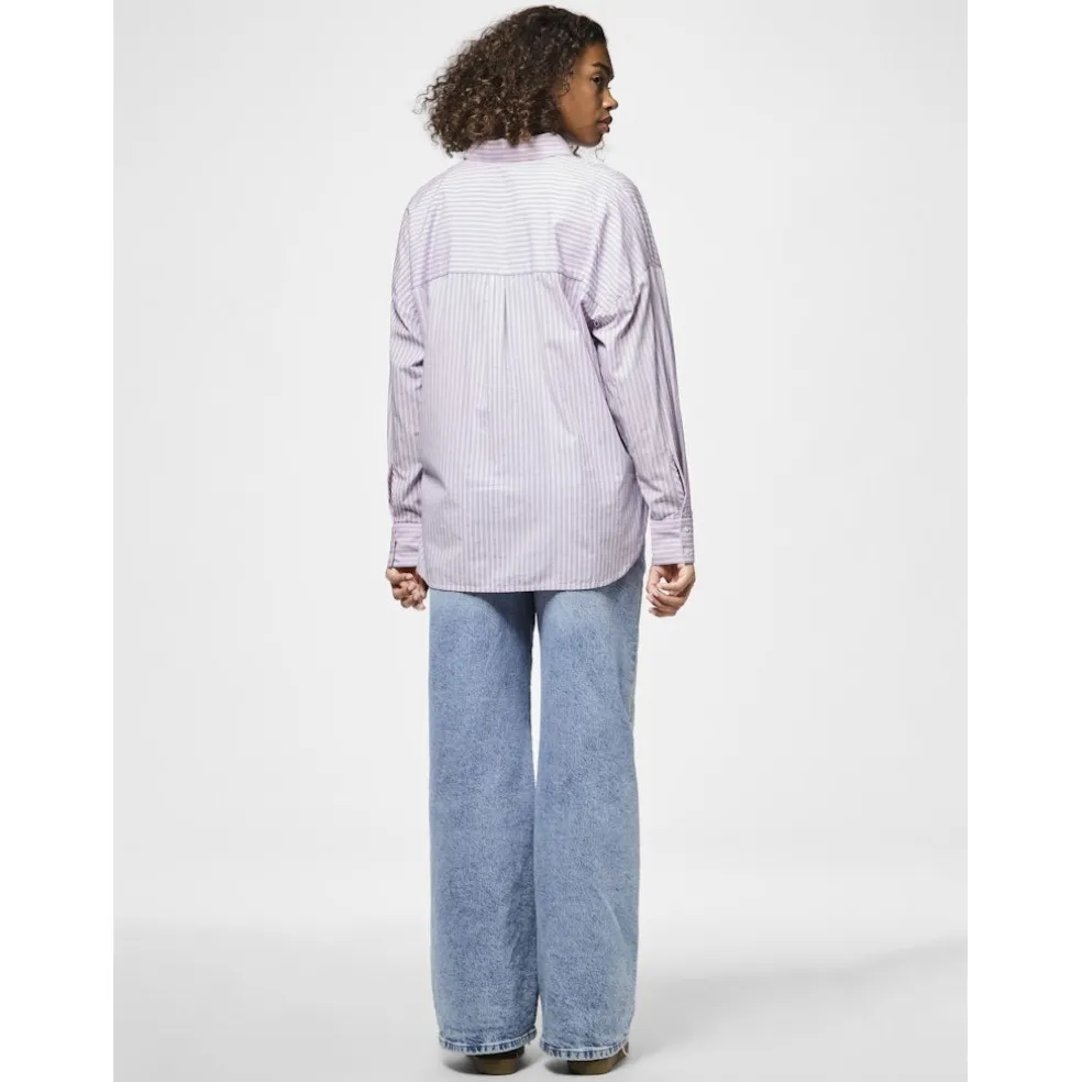PIECES dame skjorte PCPIPPA - Bonbon stripes