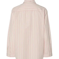 PIECES dame skjorte PCSULLE - Cloud Dancer Stripes Pink Lemonade