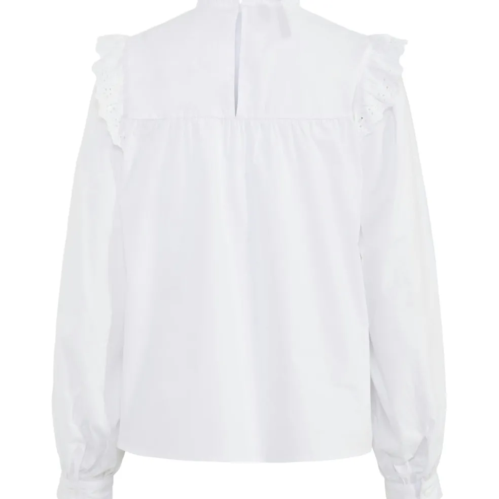 PIECES dame skjorte PCVELA - Bright White