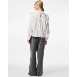 PIECES dame skjorte PCVELA - Bright White
