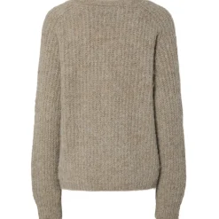 PIECES Dame Strik Cardigan PCCleo - Greige Melange