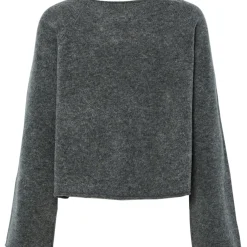 Pieces dame strik cardigan PCJIKO - Medium grey melange