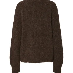 PIECES Dame Strik Cardigan PCCleo - Hot Fudge Melange