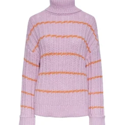 PIECES dame strik PCALEXANDRA - Pastel Lavender PERSIMMON ORANGE